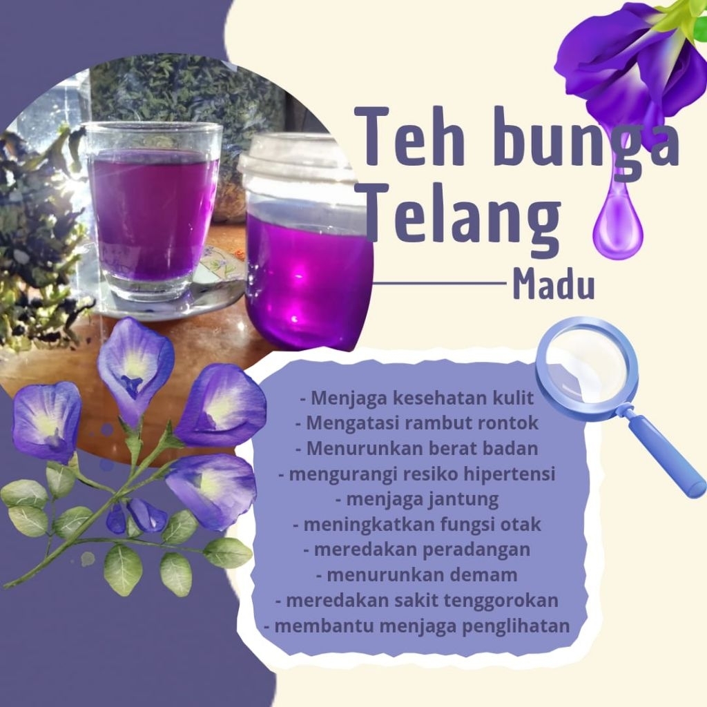 

Jamu Nyonya Lilu || Teh Herbal Daun Bunga Telang, Teh Daun Meniran, Teh Daun Kelor, Teh Daun Keji Beling, Teh Daun Kumis Kucing Dan Teh Daun Bidara. 100 Persen alami.