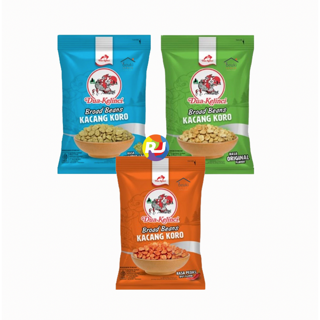 

Snack Kacang Koro Dua Kelinci 60gr - Original / Pedas / Rumput Laut