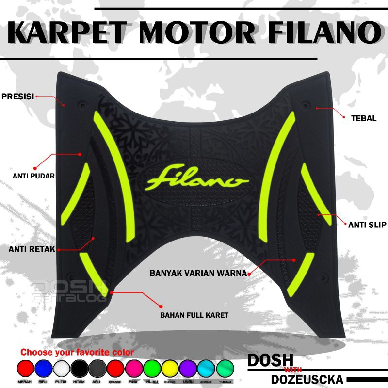 Karpet Motor Filano / Karpet Filano / Aksesoris Filano / Pijakan Kaki Filano