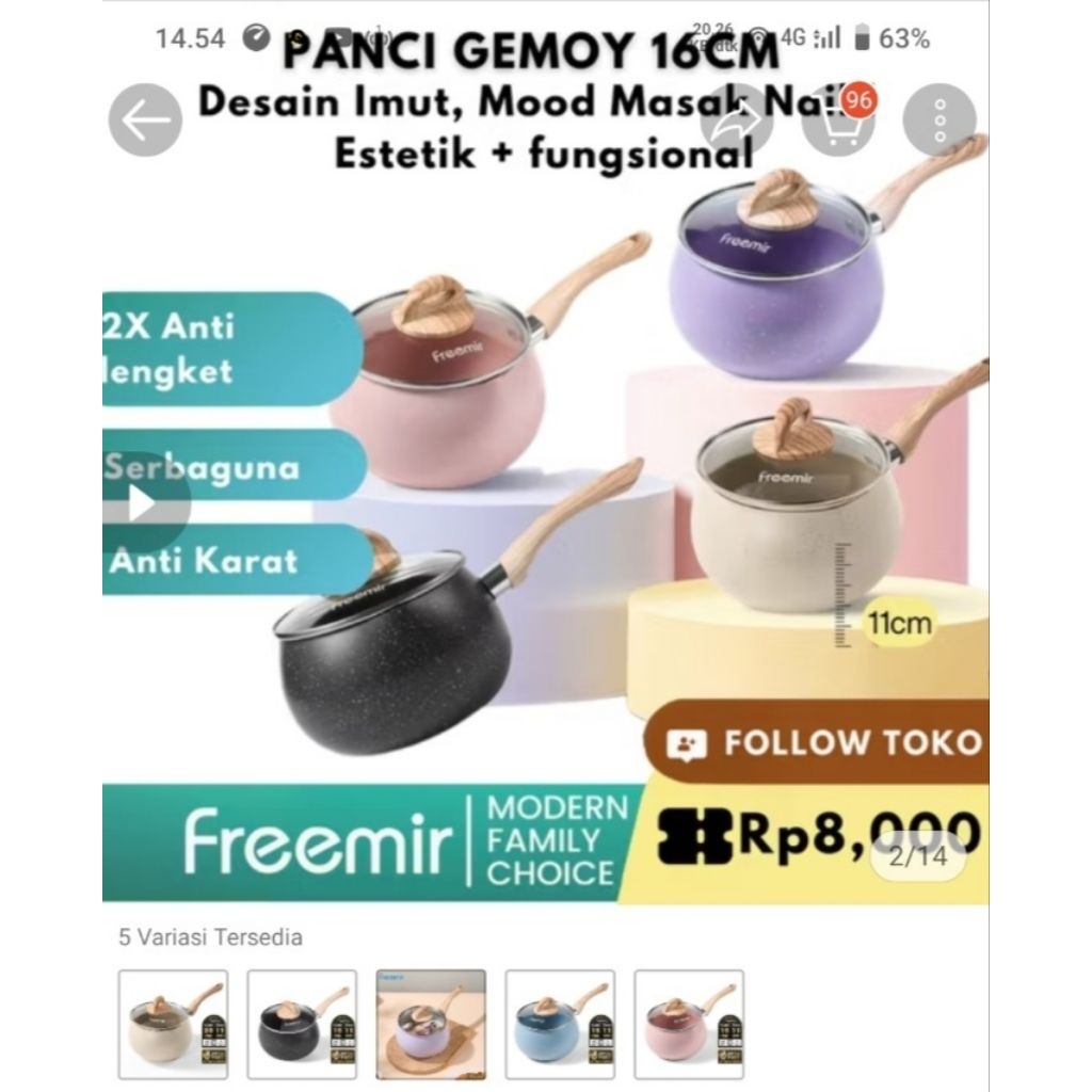 freemir panci gemoy + tutup