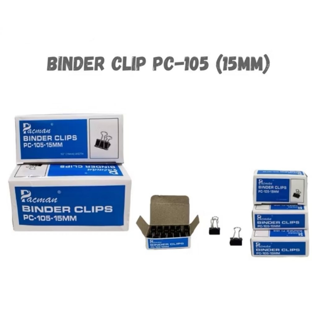 

Klip penjepit kertas isi 12pcs / Binder clips pc 105 15mm / Klip penjepit buku / Clip penjepit kertas
