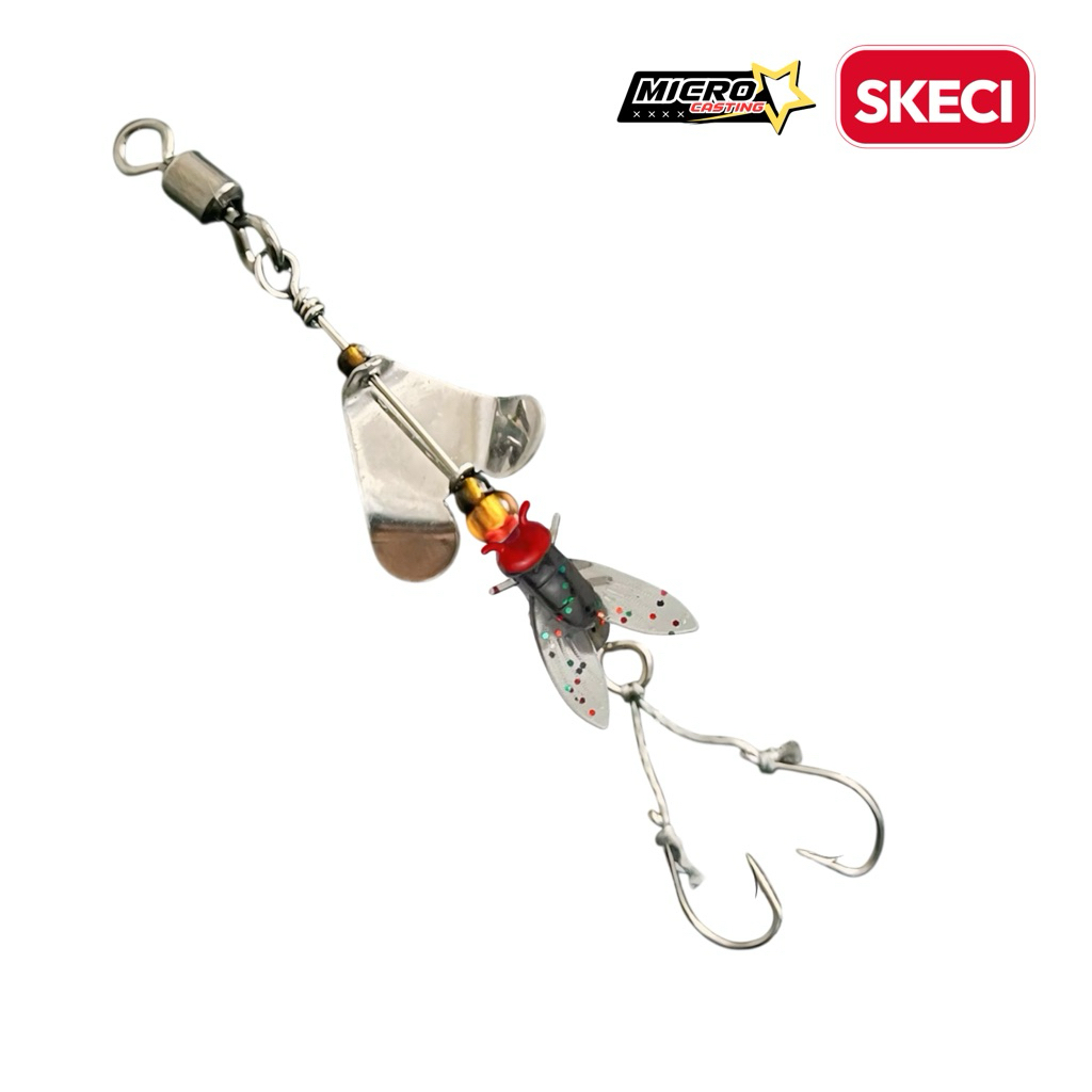 Swimer Proppeler Rayap Casting Lalat Softlure  – Umpan Mancing Paling Ampuh untuk Ikan Wader, Red De