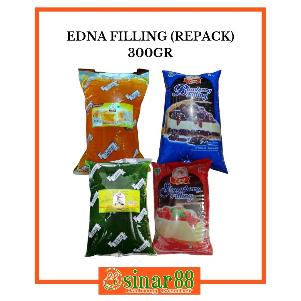 

Selai Edna Filling 300gr (Blueberry, Nanas, Strawberry, & Melon)
