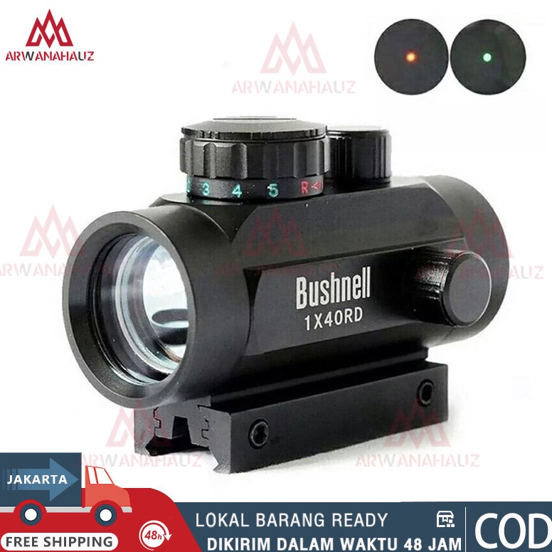 KODE E42A Teleskop Red Dot Bushnell 1x4 5 Tingkat Pencahayaan