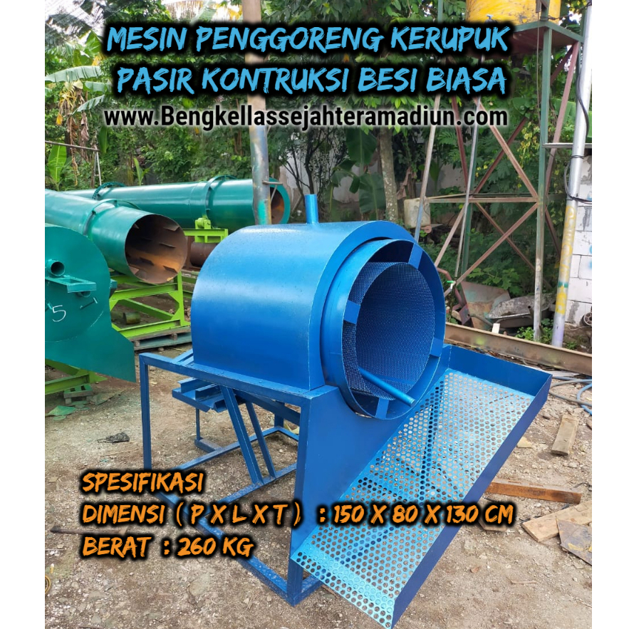 Mesin Penggoreng Kerupuk Pasir Kontruksi Besi Biasa