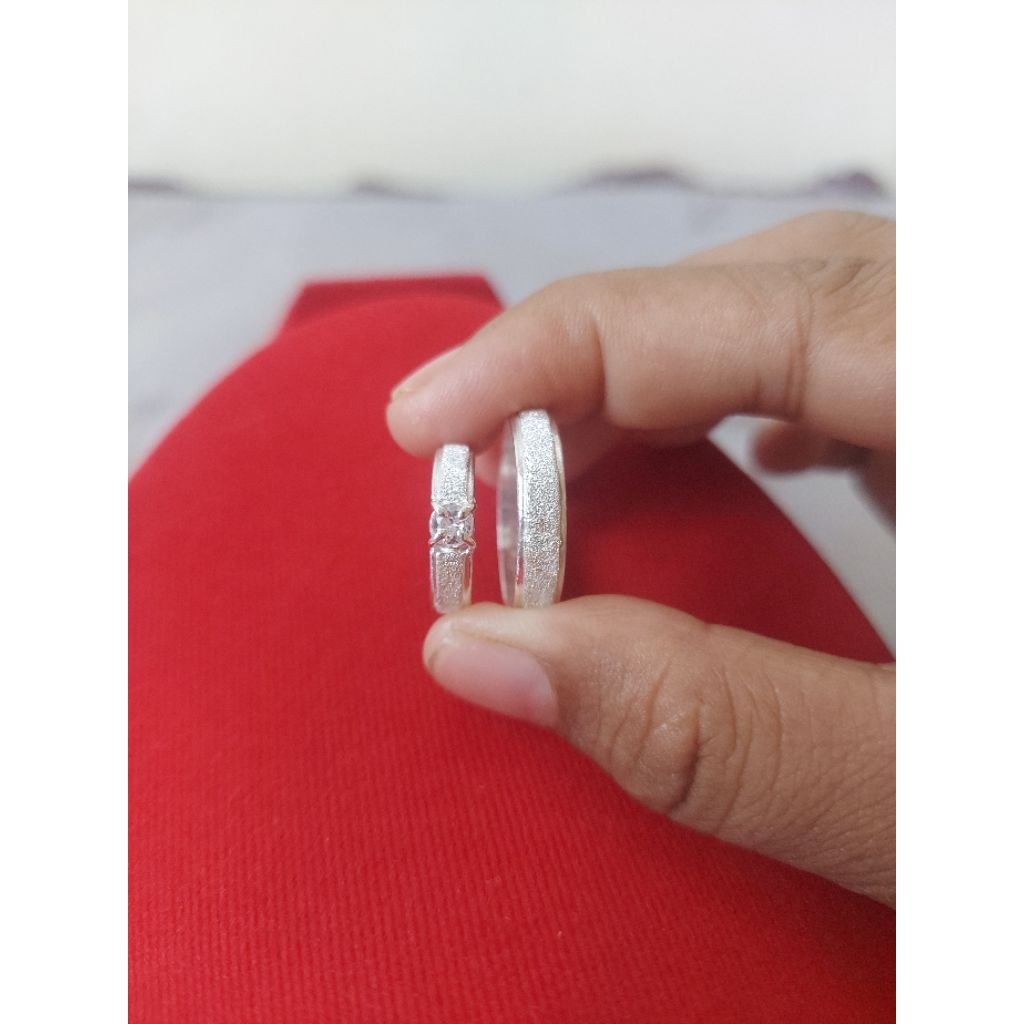 cincin couple / cincin perak pasangan bisa ukir nama
