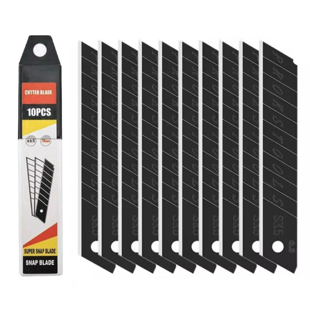 

Isi Ulang Cutter Hitam Besar SK5 Refill Cutter 18mm Stainless Tajam / Isi Ulang Pisau Kater Besar