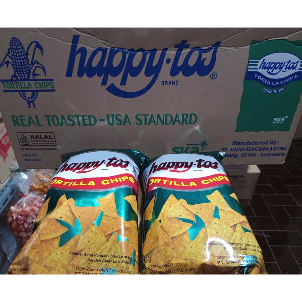 

Happytos Happy Tos Tortilla Chips Jagung 140gr / Happy Tos Jagung Kemasan Hijau