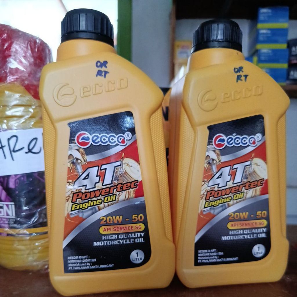 OLI MESIN ECCO 4T 1L/OLI ECCO POWERTEC 4T 1L 20W - 50./ OLI ECCO 4T 1L./OLI MESIN 4T 1L.