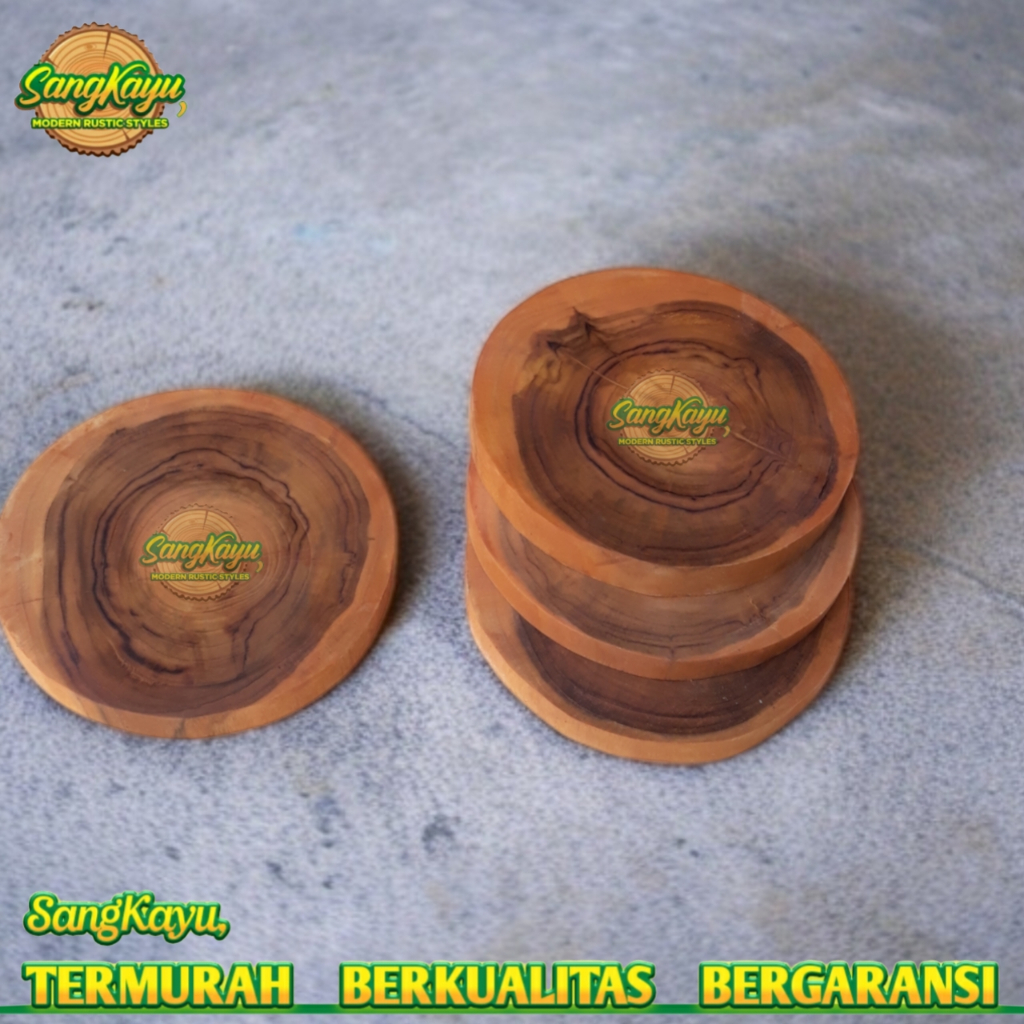 SangKayu, Potongan kayu jati teak wood slice 24-25 Cm tatakan talenan jati