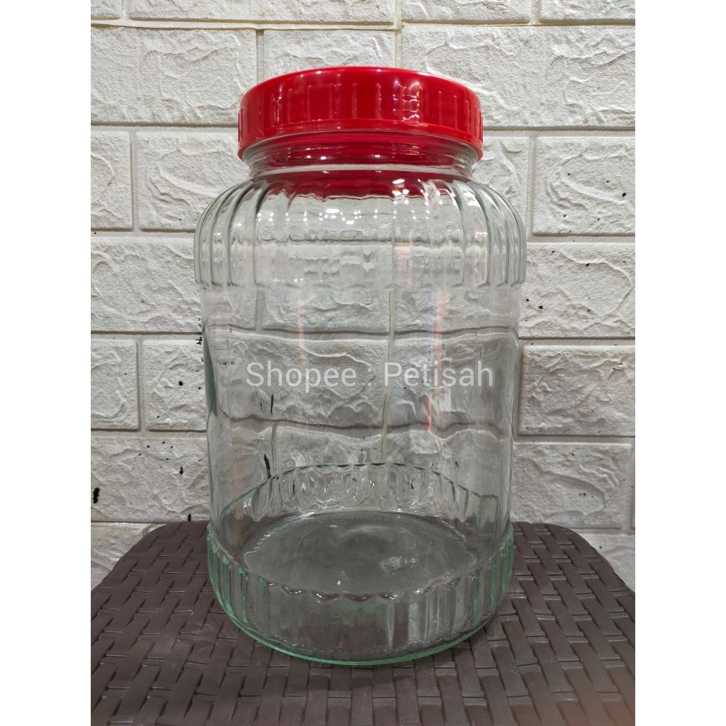 Toples Kaca / Toples Cendol /  Toples Kaca TP-5 / Toples Kaca 3 Liter / Toples Kaca Tutup Drat / Top