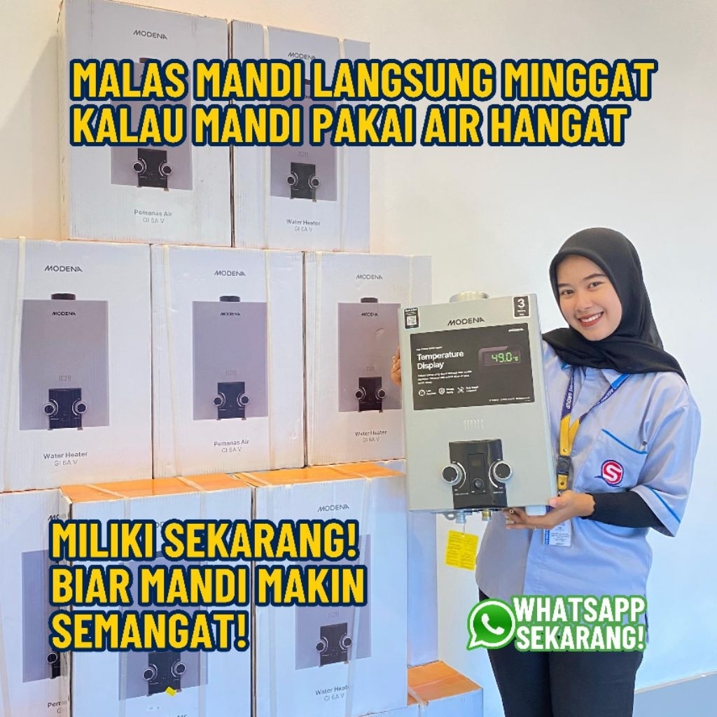 WATER HEATER GAS MODENA || PEMANAS AIR MODENA