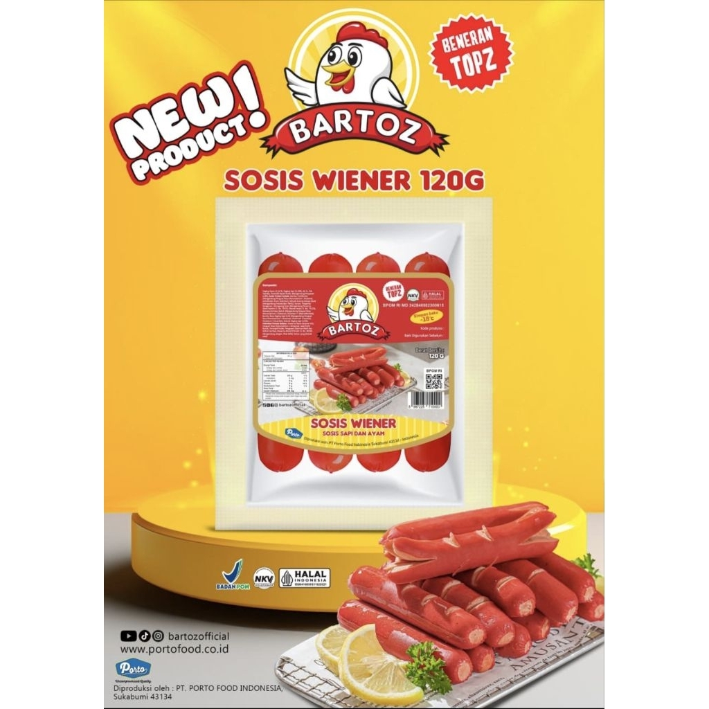 

Bartoz Sosis Wiener 120gr