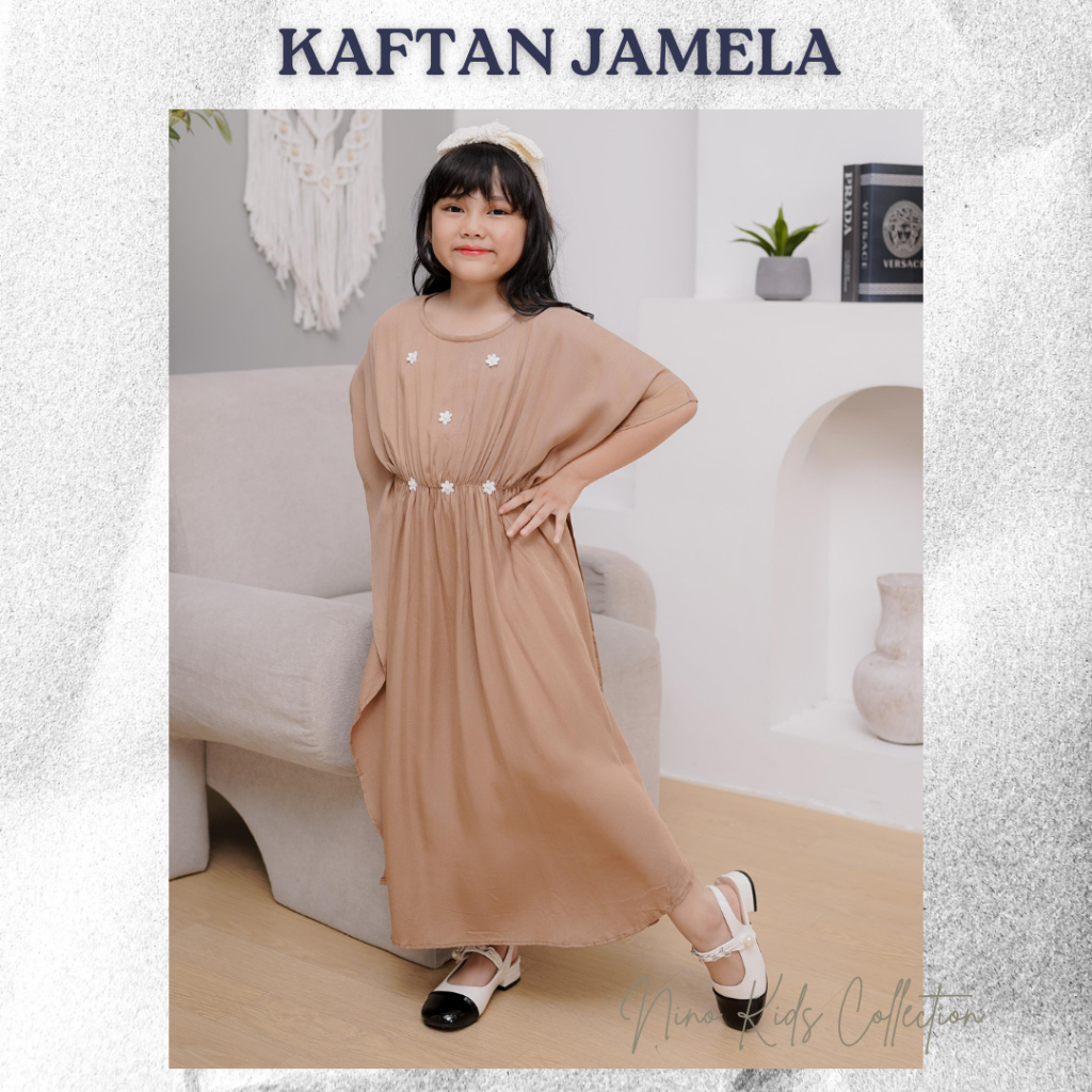 Kaftan Jamela - Kaftan Anak Perempuan [Size 2-10 Thn] Baju Muslim Cewek