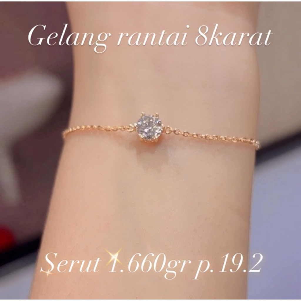 gelang serut emas 8k