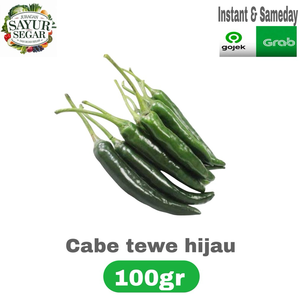 

Cabe/cabai Tewe Hijau/ijo 100gr murah instant