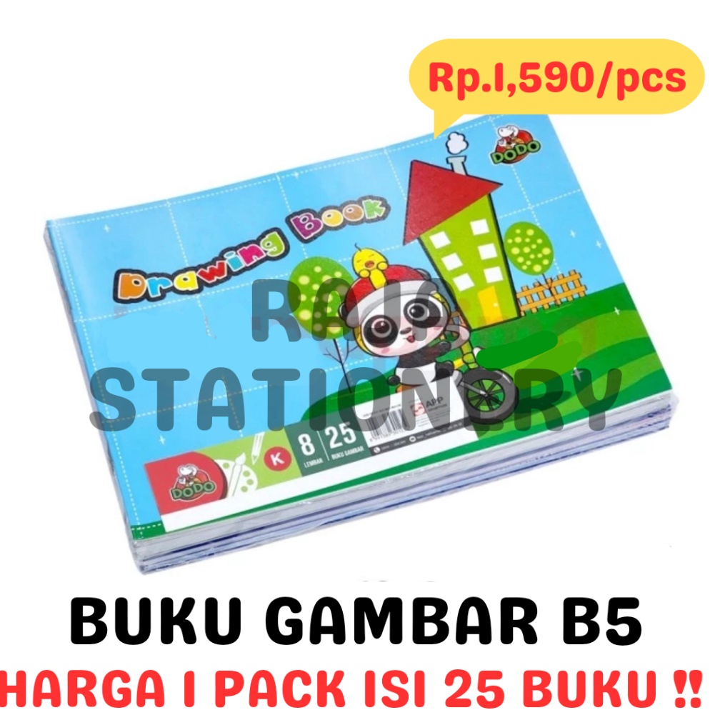 

KODE E88N SIDU DRAWING BOOK B5 DODO KECIL BUKU GAMBAR B5 SKETSA ANAK DODO BY SINAR DUNIA PACK 25PCS