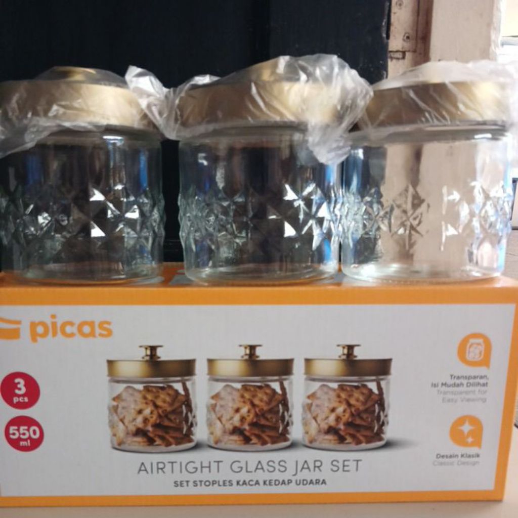 Picas Airtight Glass Jar Set