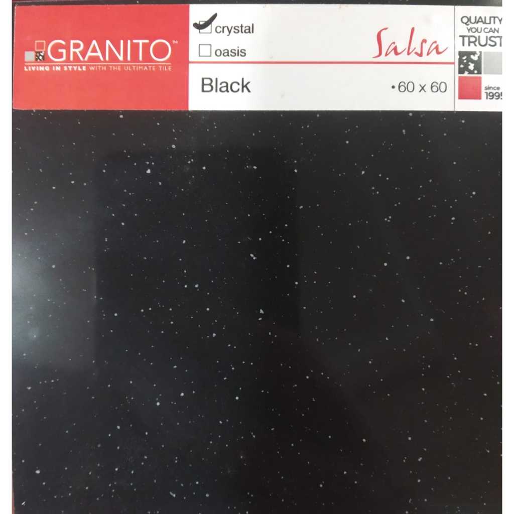 Granito Salsa  Crystal Black 60x60 Polished