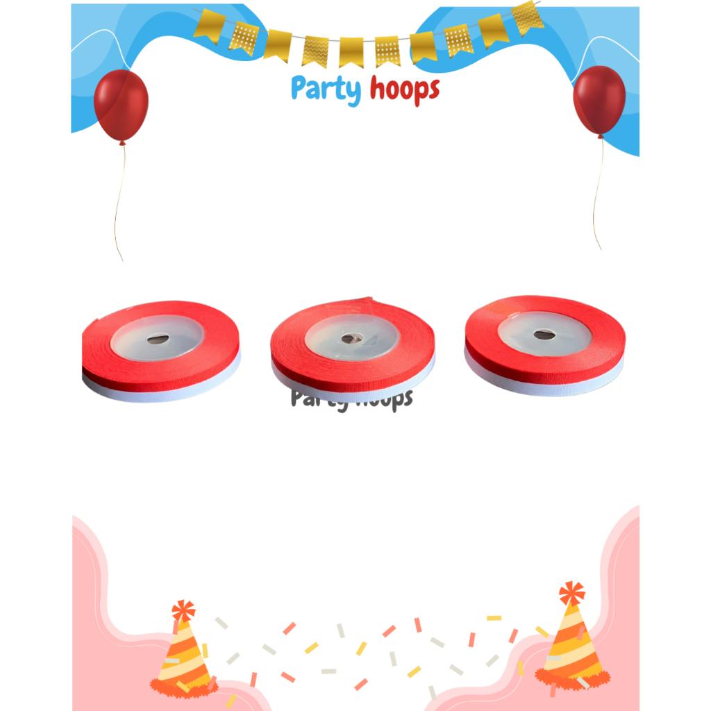 

Pita merah putih/17 agustusan Per Roll pita satin Pita Bendera dekorasi 17 agustus hari kemerdekan