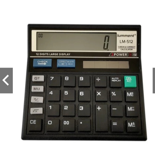 

Kalkulator Lumment 512 12 Digit - Calculator Check Dual 2 Power