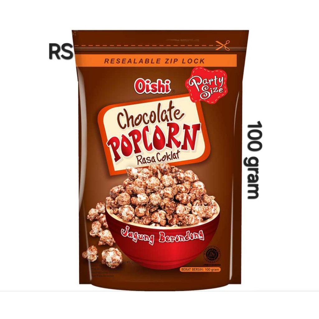 

oishi snack popcorn karamel/mentega belgia/coklat 100g