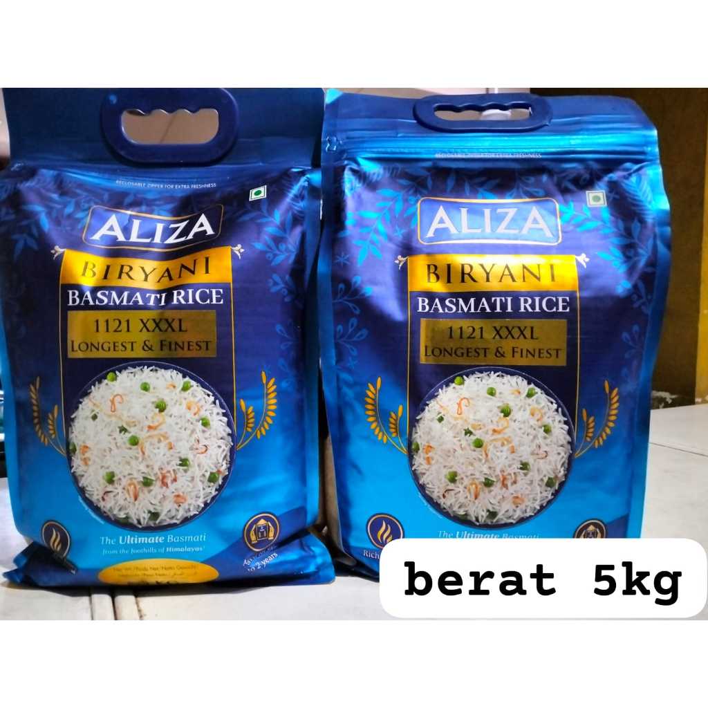 Beras basmati 5kg extra long grain sella beras India - 5 Kg Termurah