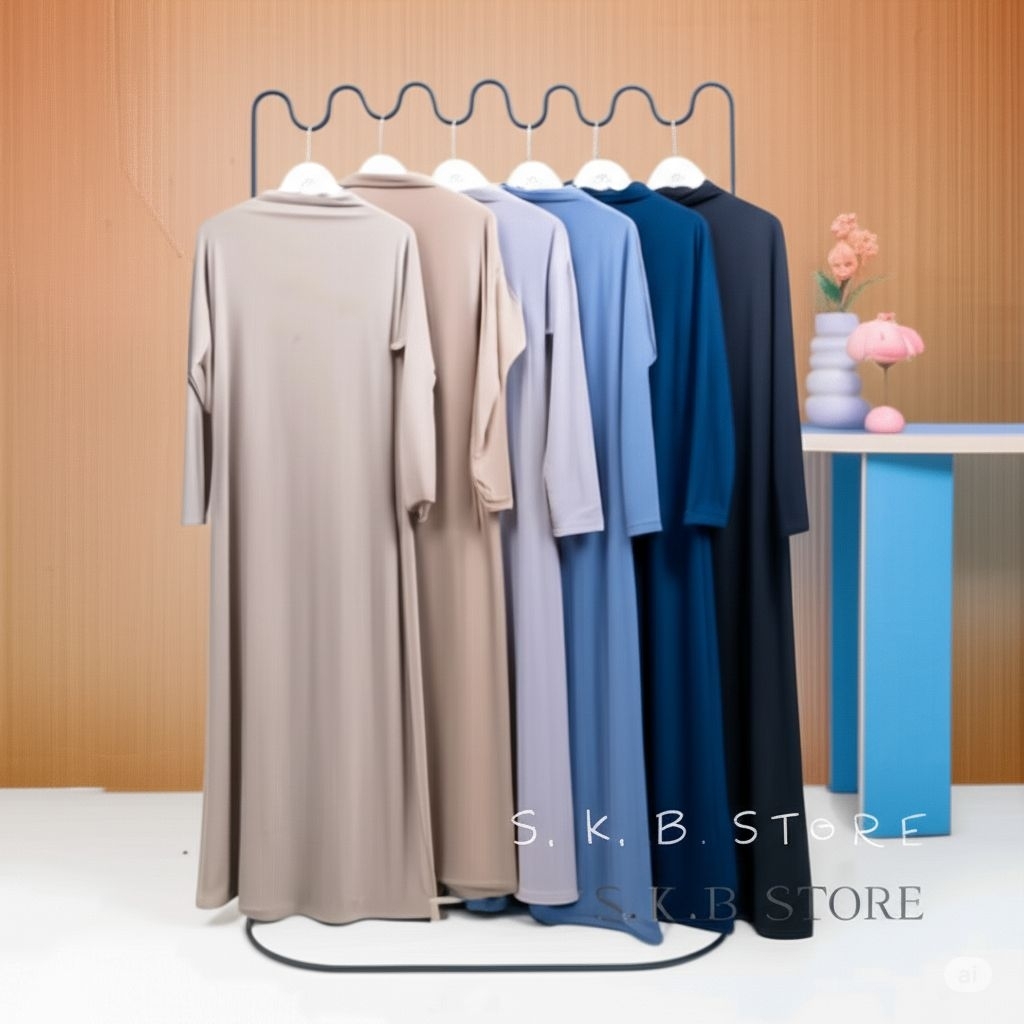 Inner dress adem bahan kaos rayon / inner gamis adem dan lembut