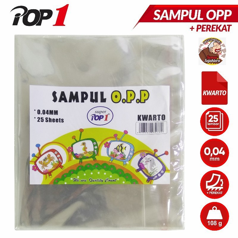 

TBMO SAMPUL OPP SEALKING KWARTO ISI 25PCS POP 1