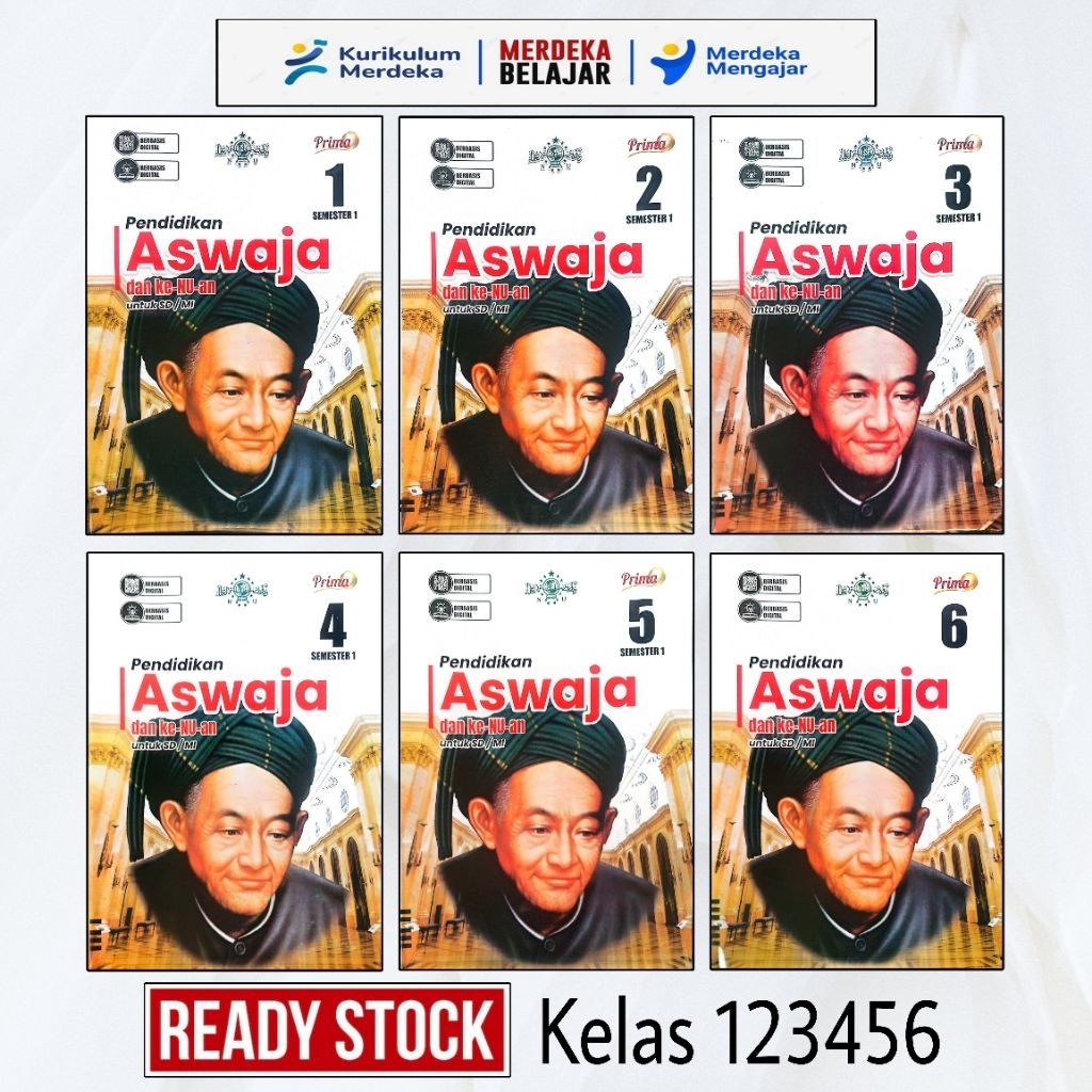 PRIMA : Buku LKS Pendidikan ASWAJA dan Ke NU an untuk Siswa MI Kelas 1 2 3 4 5 6 - Semester 1