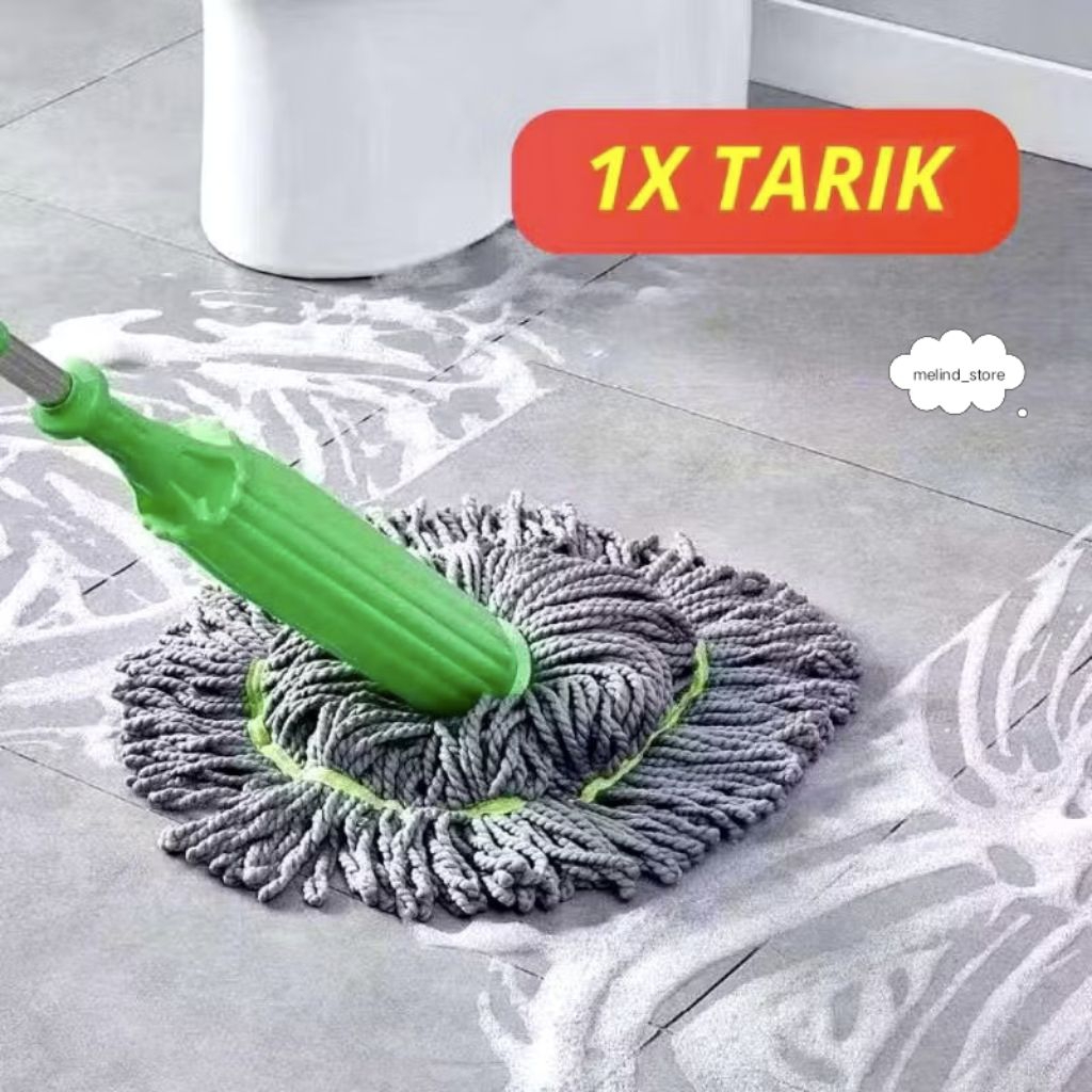 M1 Alat Pel Lantai Putar Otomatis Twist Mop Magic Pel Lantai Besar