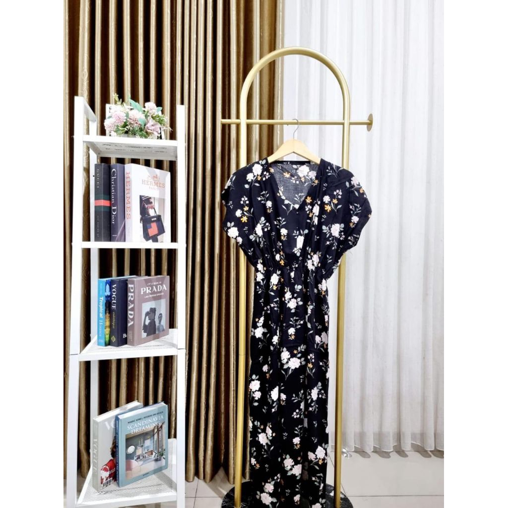 daster Bali Manohara homdress matt,rayon premium busui friendly,daster karet kerut di pinggang