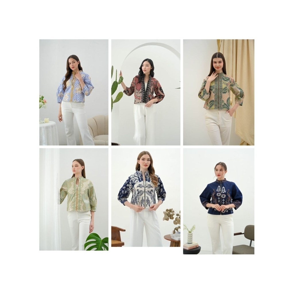 OUTER BATIK CEWEK MODERN ATASAN BATIK WANITA  BATIK WANITA -  BLAZER BATIK-CARDIGAN BATIK - BATIK KE