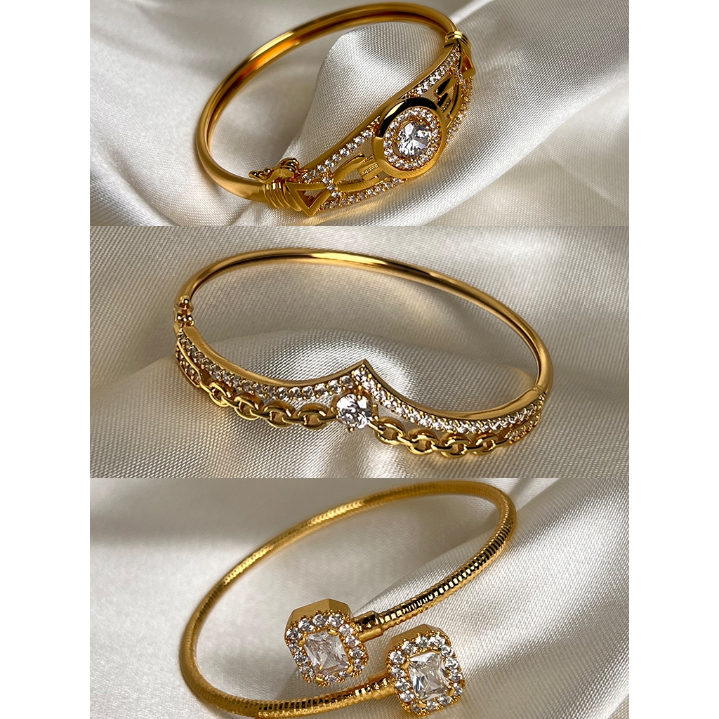 Gelang Bangle Anti Karat Lapis Emas 18K