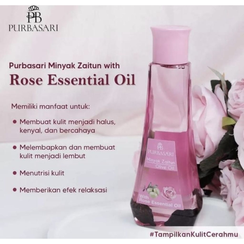 Rose Essential.Oil Purbasari Minyak Zaitun Rose Mawar 150ml