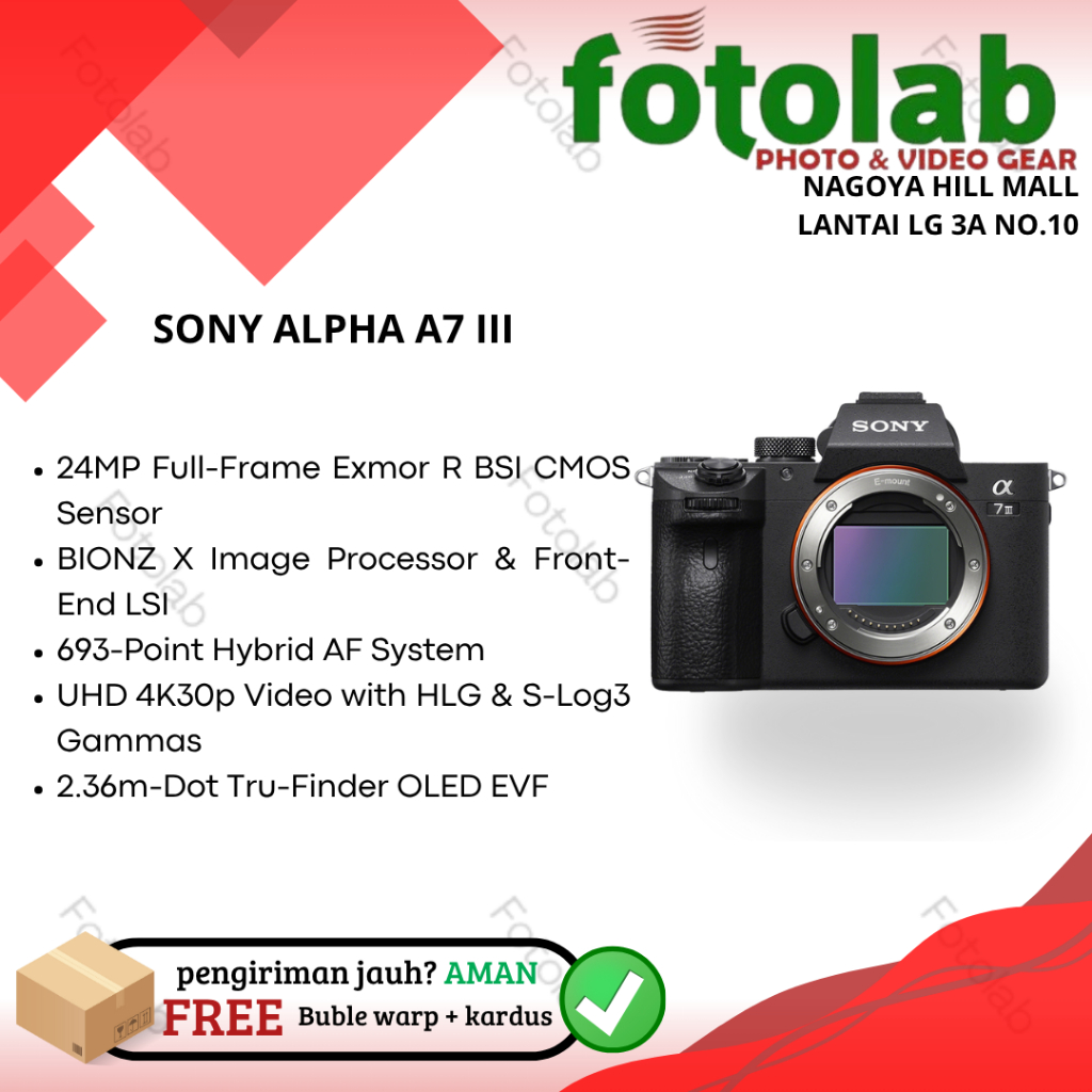 Sony A7III Sony Alpha A7 III Body Garansi Resmi