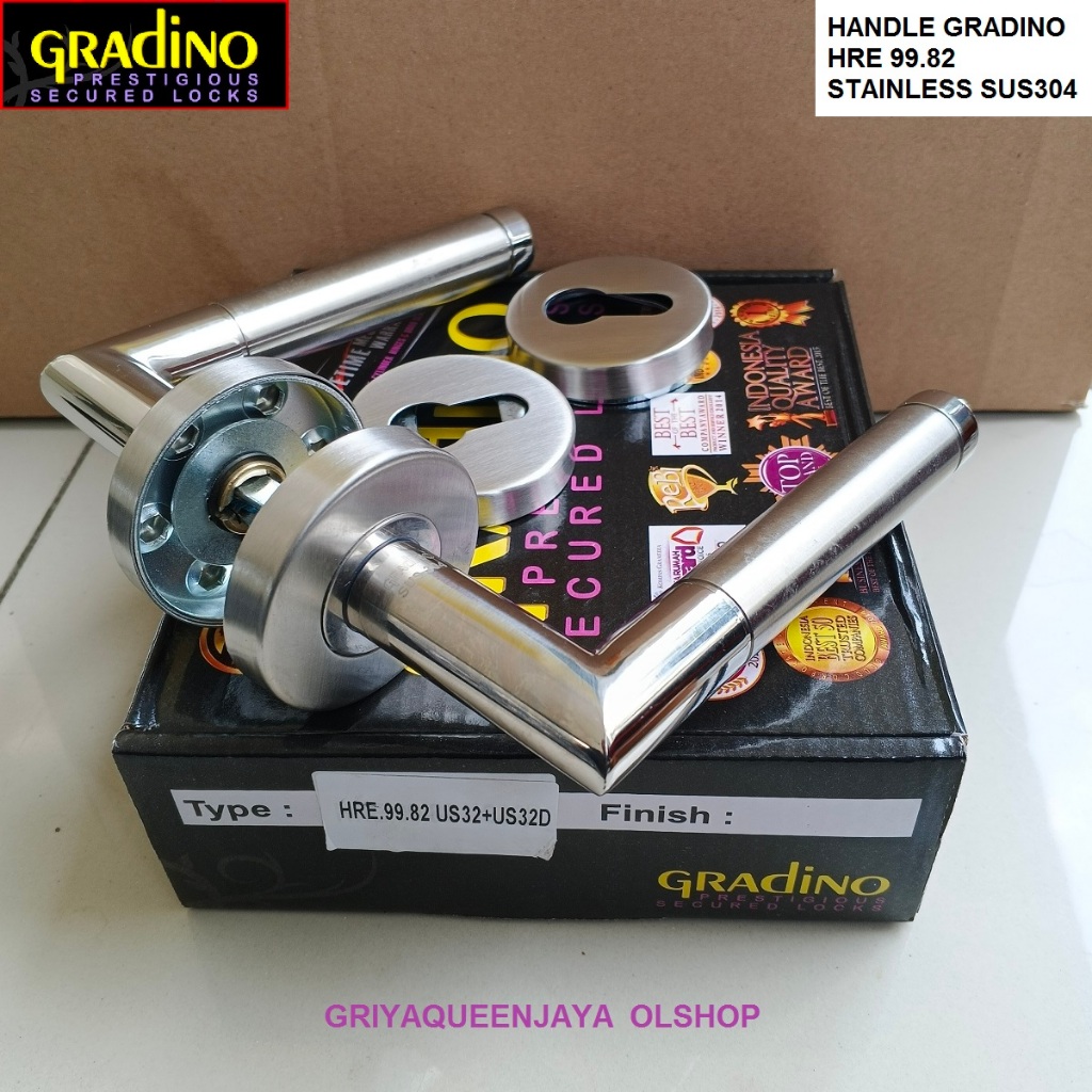 Handle Gradino HRE99.82 Stainless SUS304 Gagang Pintu Gradino
