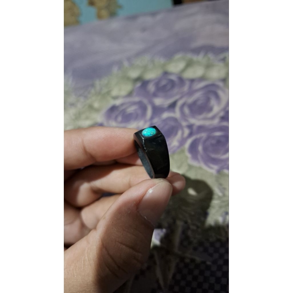 batu kalimaya banten ring tanduk kerbau hitam