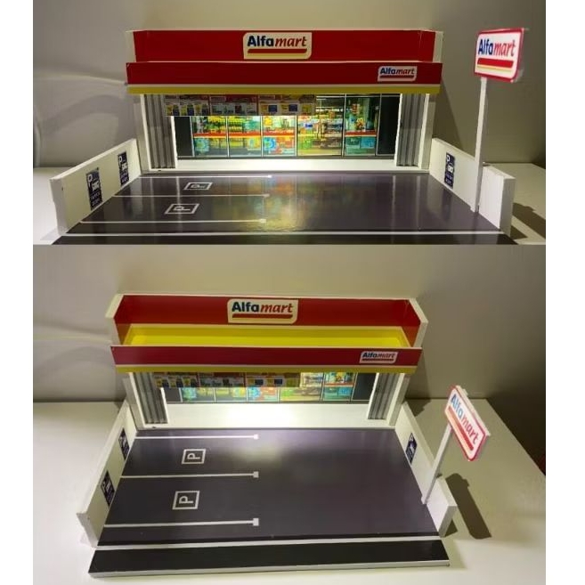 Diorama Alfamart skala 1:64/Diorama hotwheels/diorama diecast