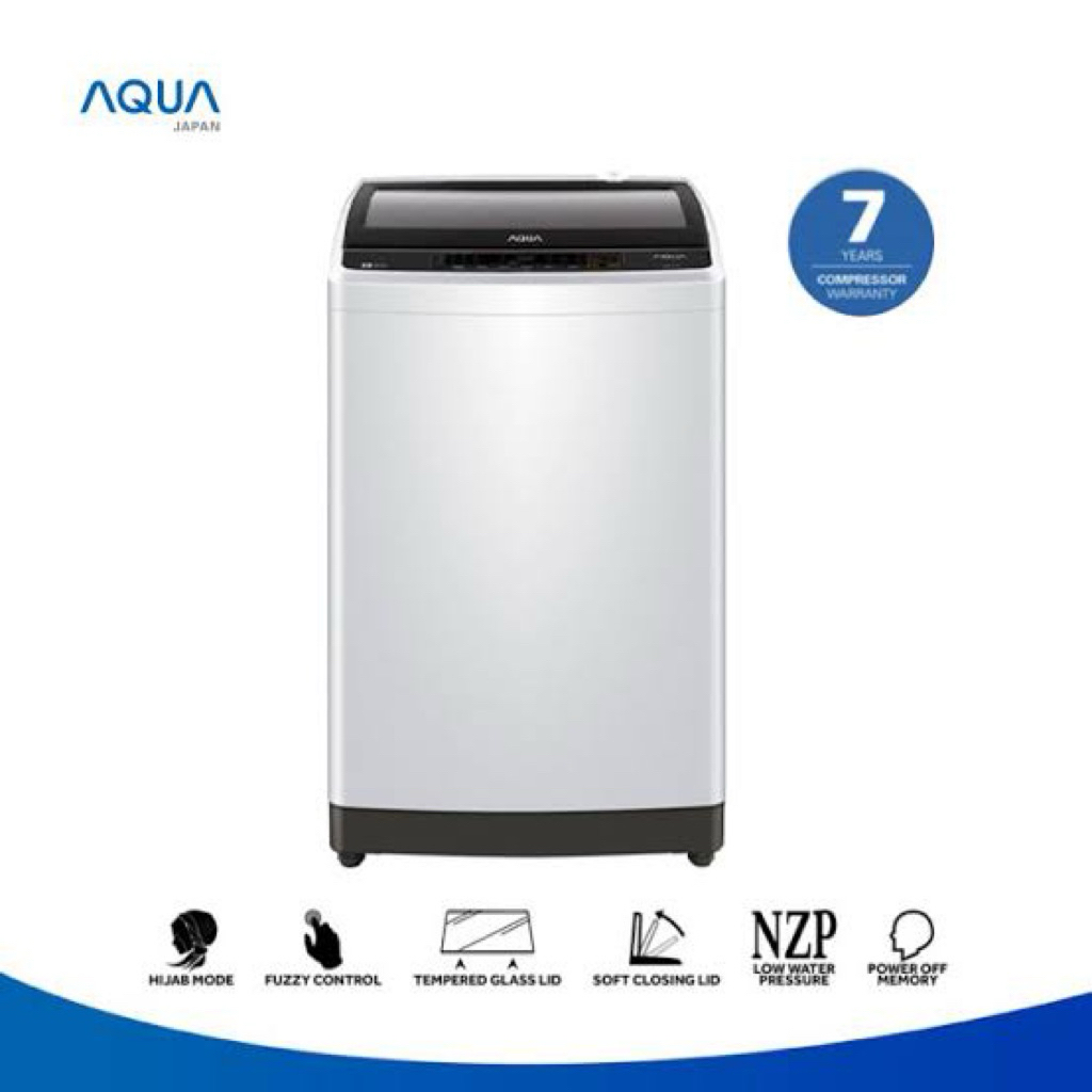 mesin cuci 1 tabung 7kg aqua aqw-78dd (bk) mesin cuci aqua 7kg 1 tabung