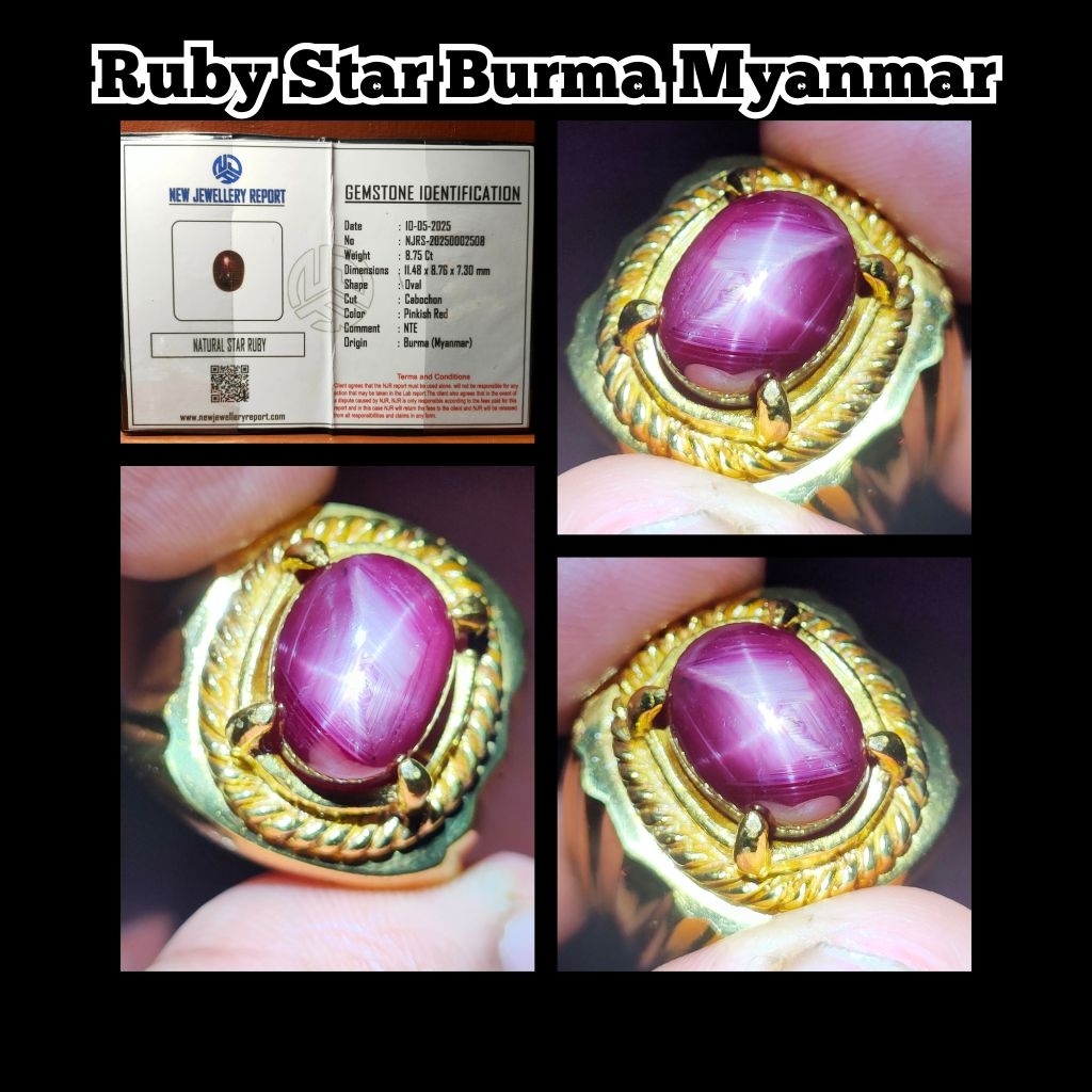 NATURAL BATU RUBY STAR BURMA MYANMAR