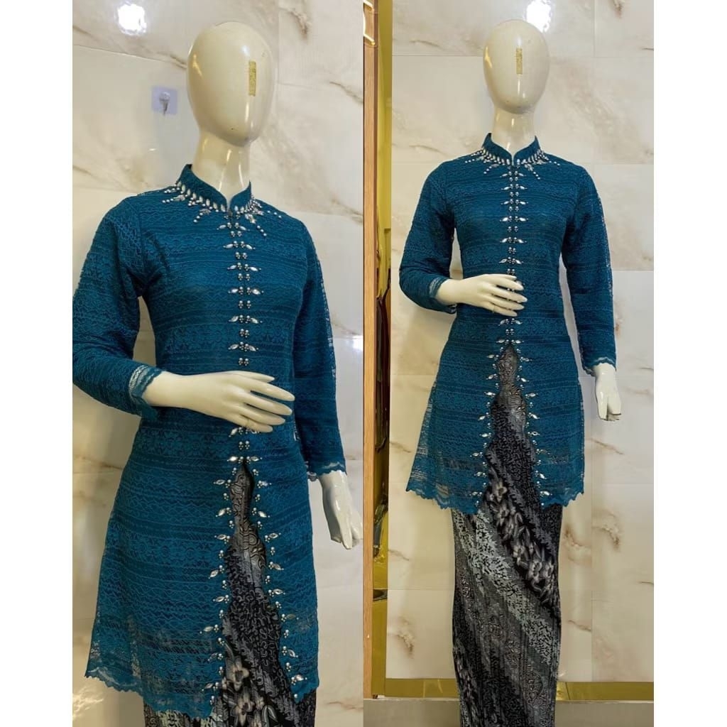 COD/STELAN KEBAYA ZIGZAG TERBARU/STELAN TUNIK TERBARU/ STELAN TUNIK LALISA/KEBAYA MODERN/KEBAYA WISU