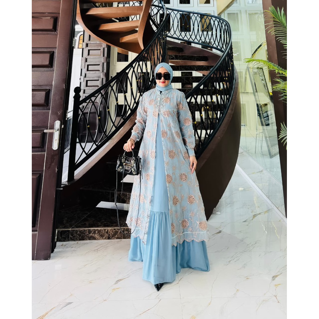 TERBARU BY BILQIS VIOLA ) ASAPUROH / SOFIA SERIES / SANIA DRESS BERIKUT PASMINA