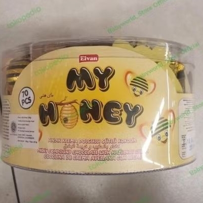 

Elvan My Honey bee / Lady bird lady bug coklat chocolate truffle kacang hazelnut 50gr ( isi 70 pcs )