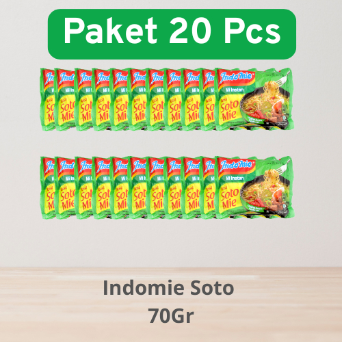 

Indomie Mie Instant Soto Mie 70Gr Paket 20 Pcs
