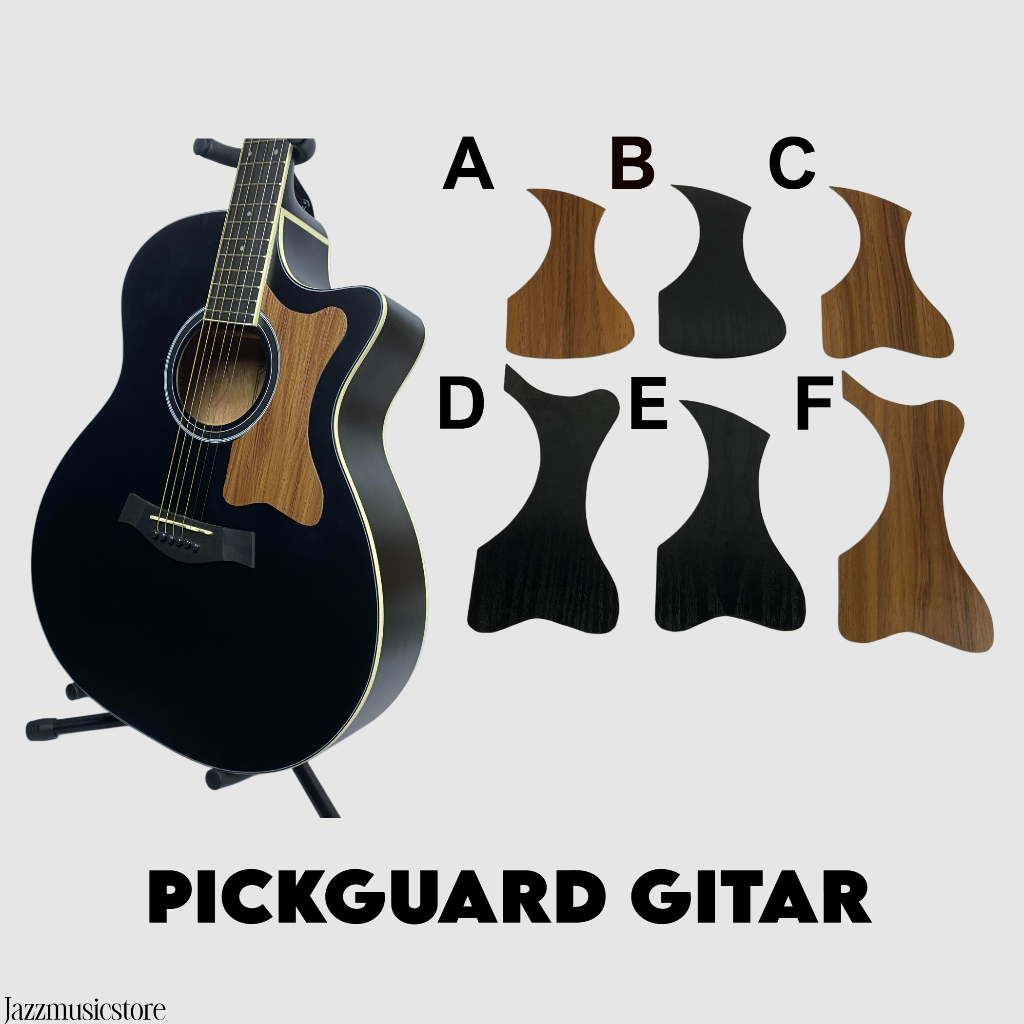 pickguard gitar akustik pelindung gitar / beskemer gitar model serat kayu