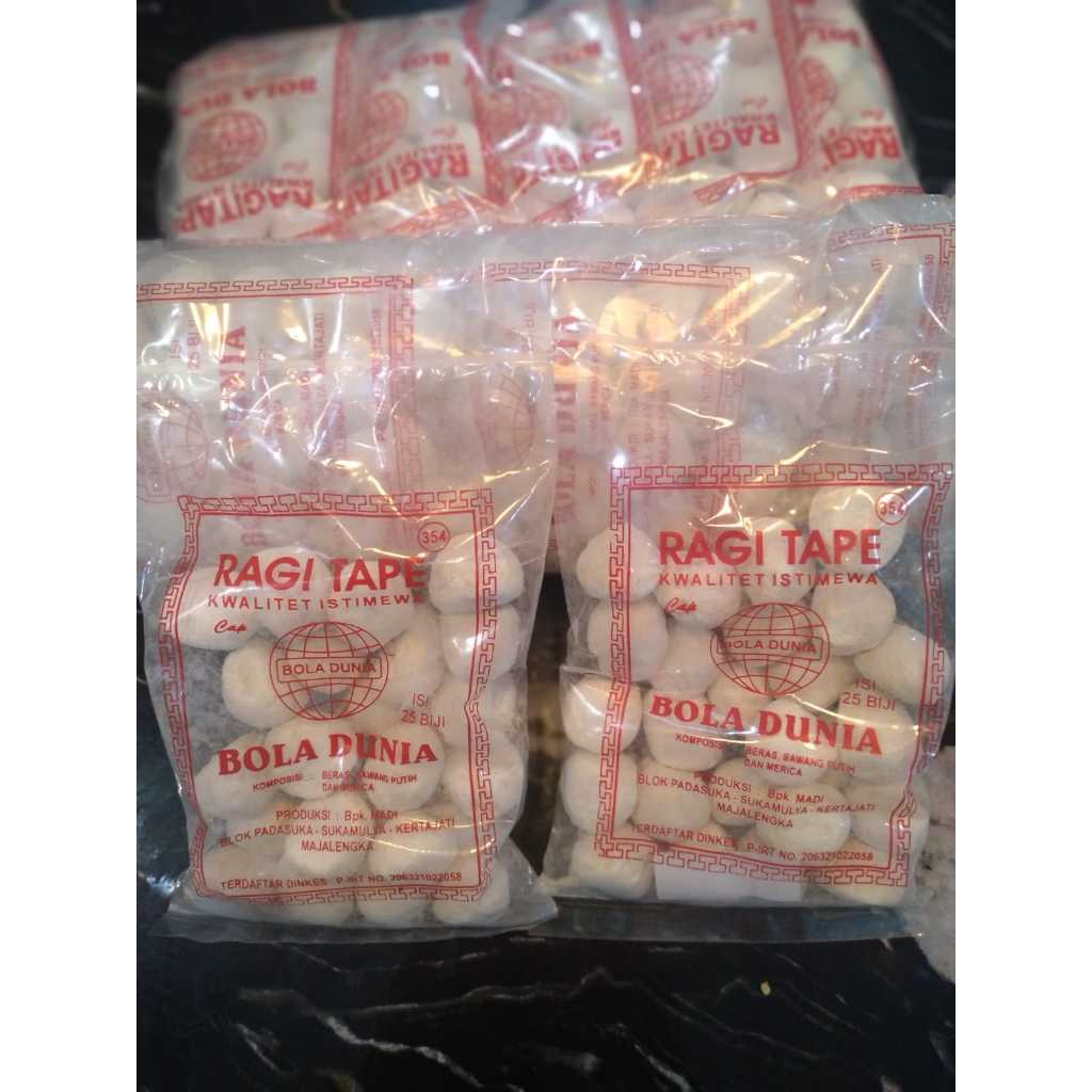 

Ragi tape ketan Bola dunia BESAR kertajati 1ball isi (5pak)