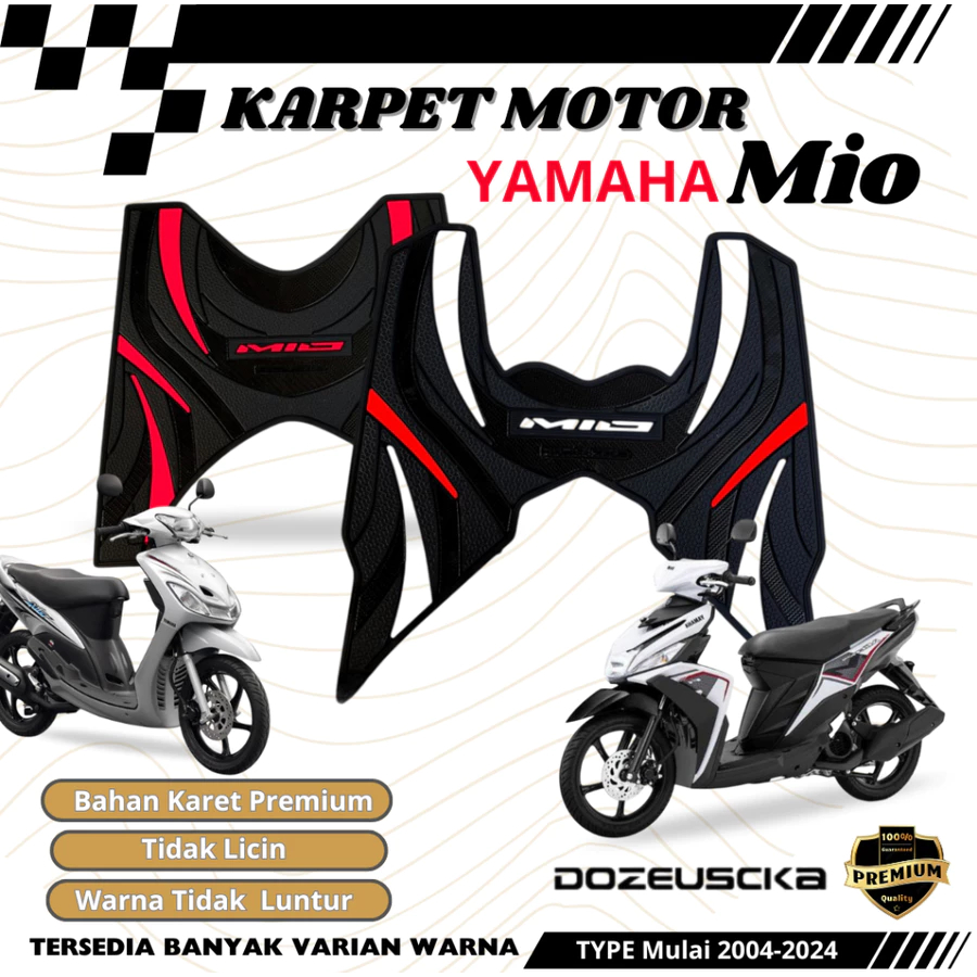 YAMAHA MIO 125cc/MioM3/Sporty/Smile/Karbu Step Floor/Karpet Pijakan Kaki/Aksesoris Karpet MIO