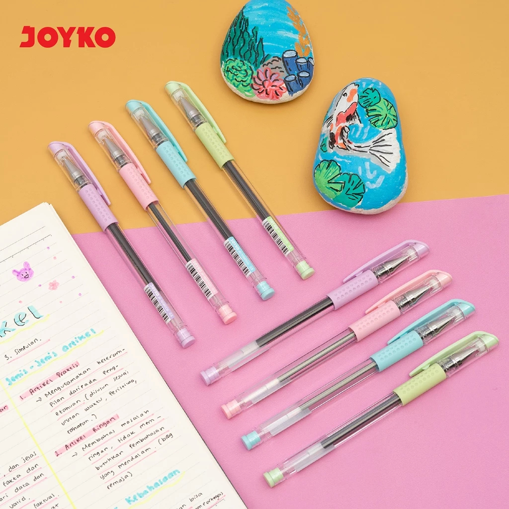 

Gel Pen Pulpen Pena Jel Joyko JK-100NTCO 0.5 mm Smooth Writing Lembut Ditulis