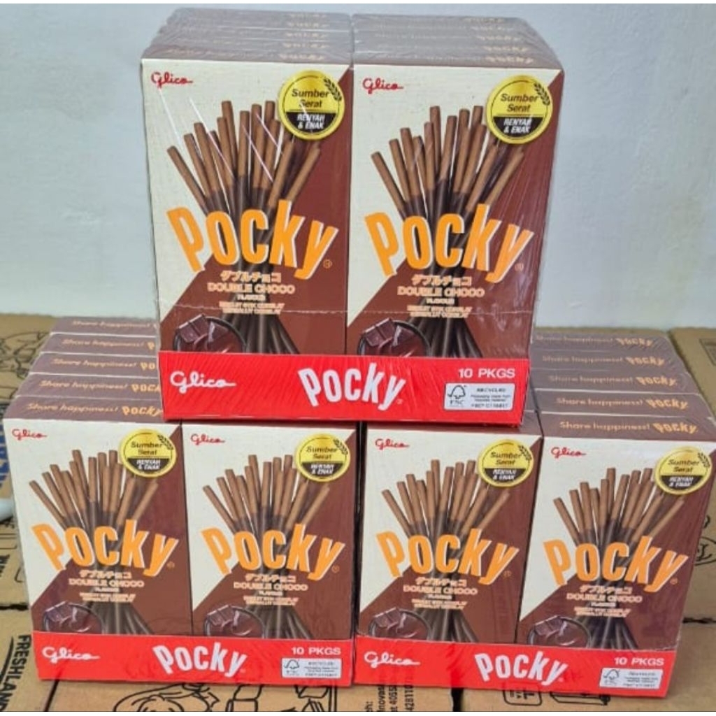 

Glico Pocky Biskuit Stick Kemasan 10pack & Kemasan FREE BOX isi 4pcs MIX RASA